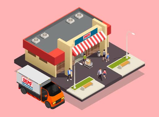 Vom DEPO Zentrallager zu den Filialen